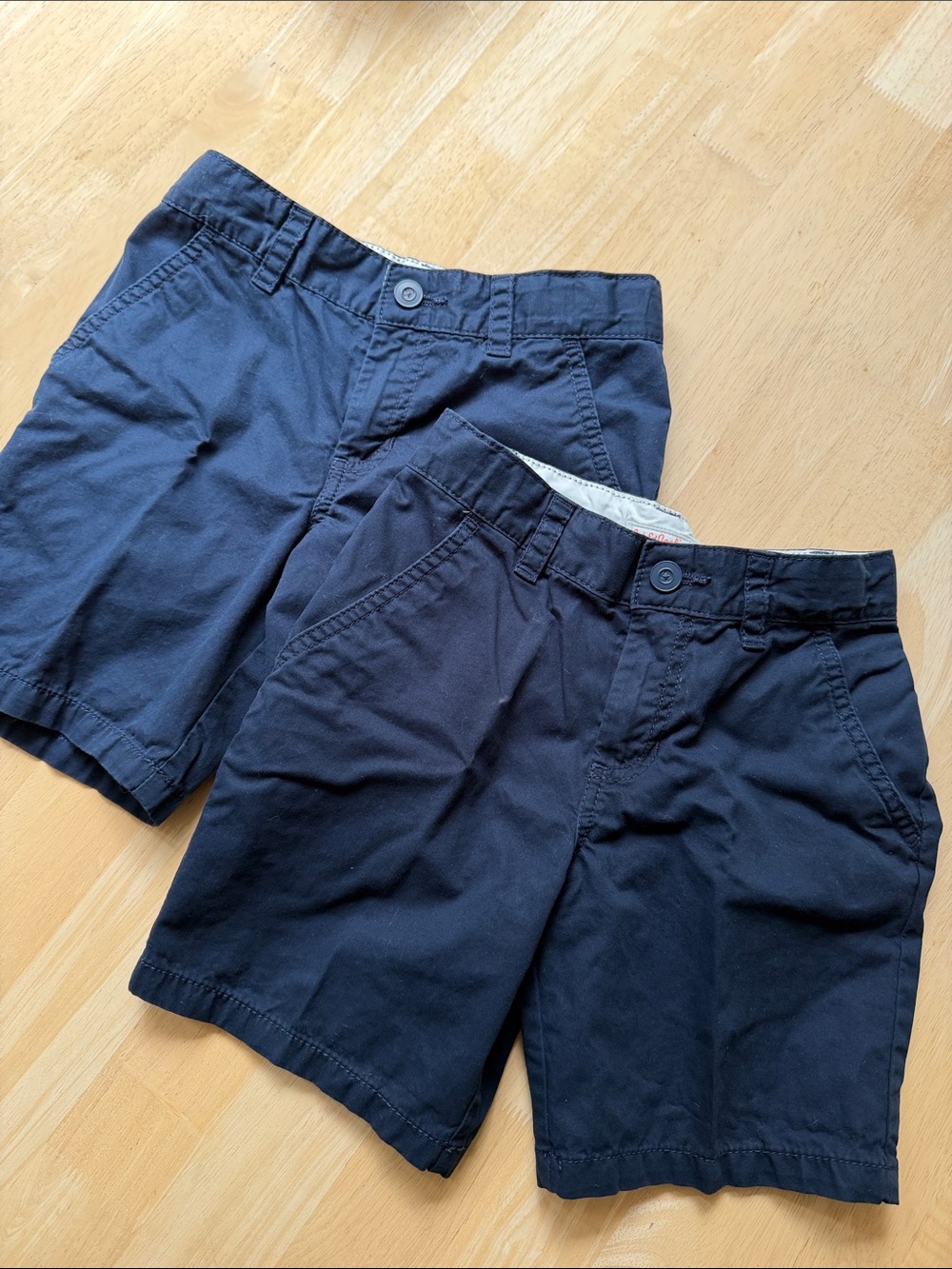 Cat & Jack Navy Uniform Khaki Shorts 6/7 Set of 2